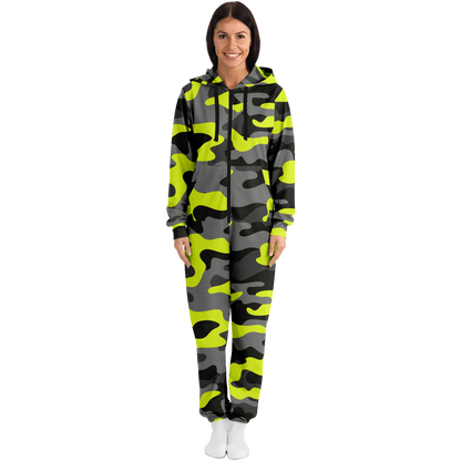 Camo Jumpsuit | Yellow, Black, and Gray Camouflage