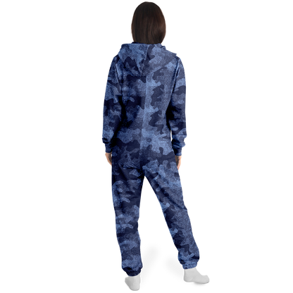 Camo Onesie | Denim Blue Camouflage