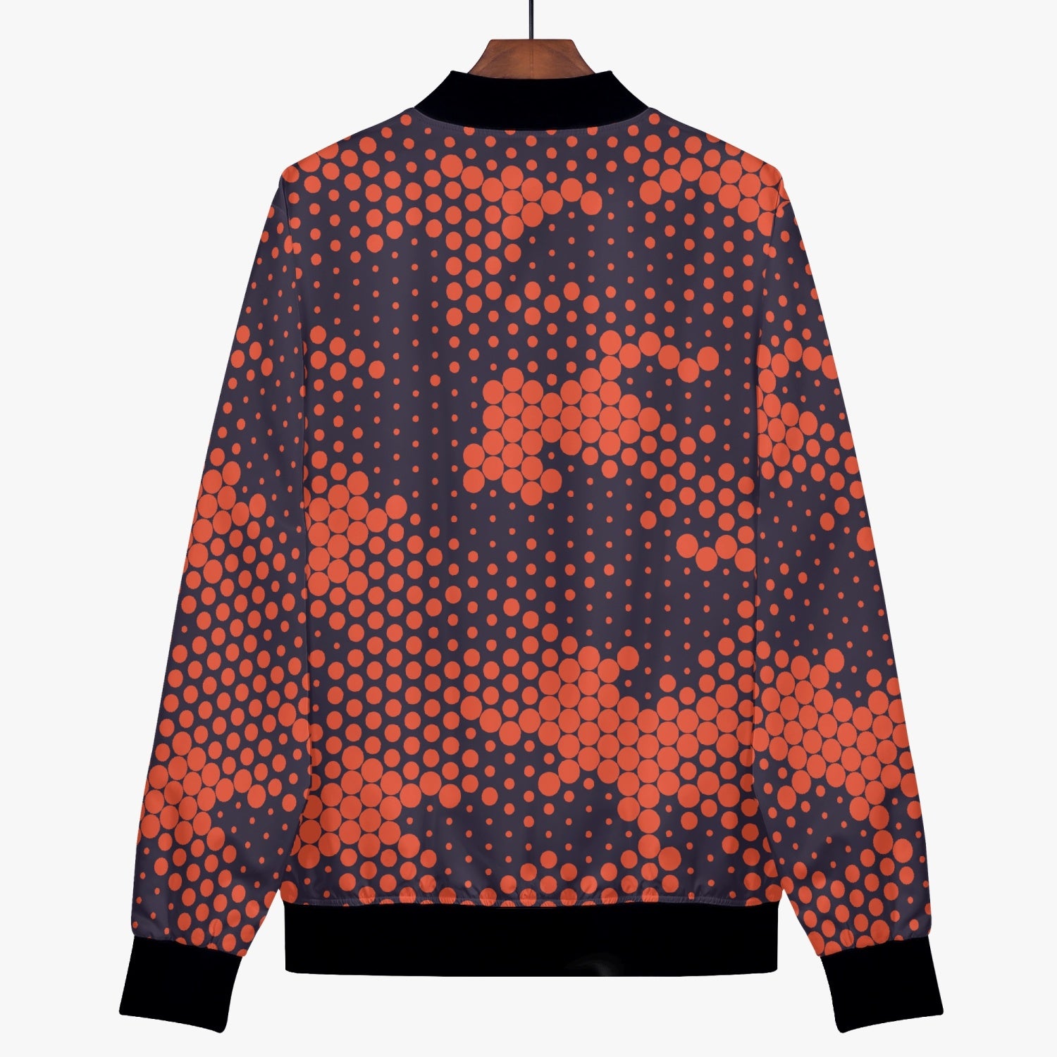 Women's Camo Bomber Jacket | Orange and Blue Digital