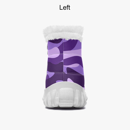 Camo Boots | Cotton-pad Fur Zipper Up | Purple and Blue