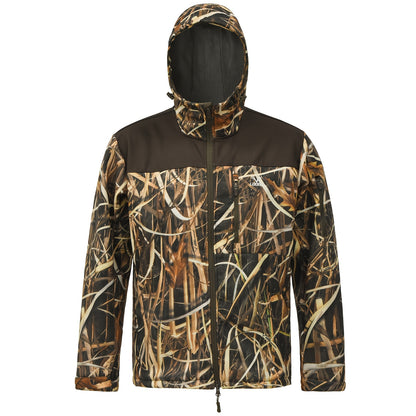 Men's Camo Jacket | Dark Brown | Hooded Outdoor Gear