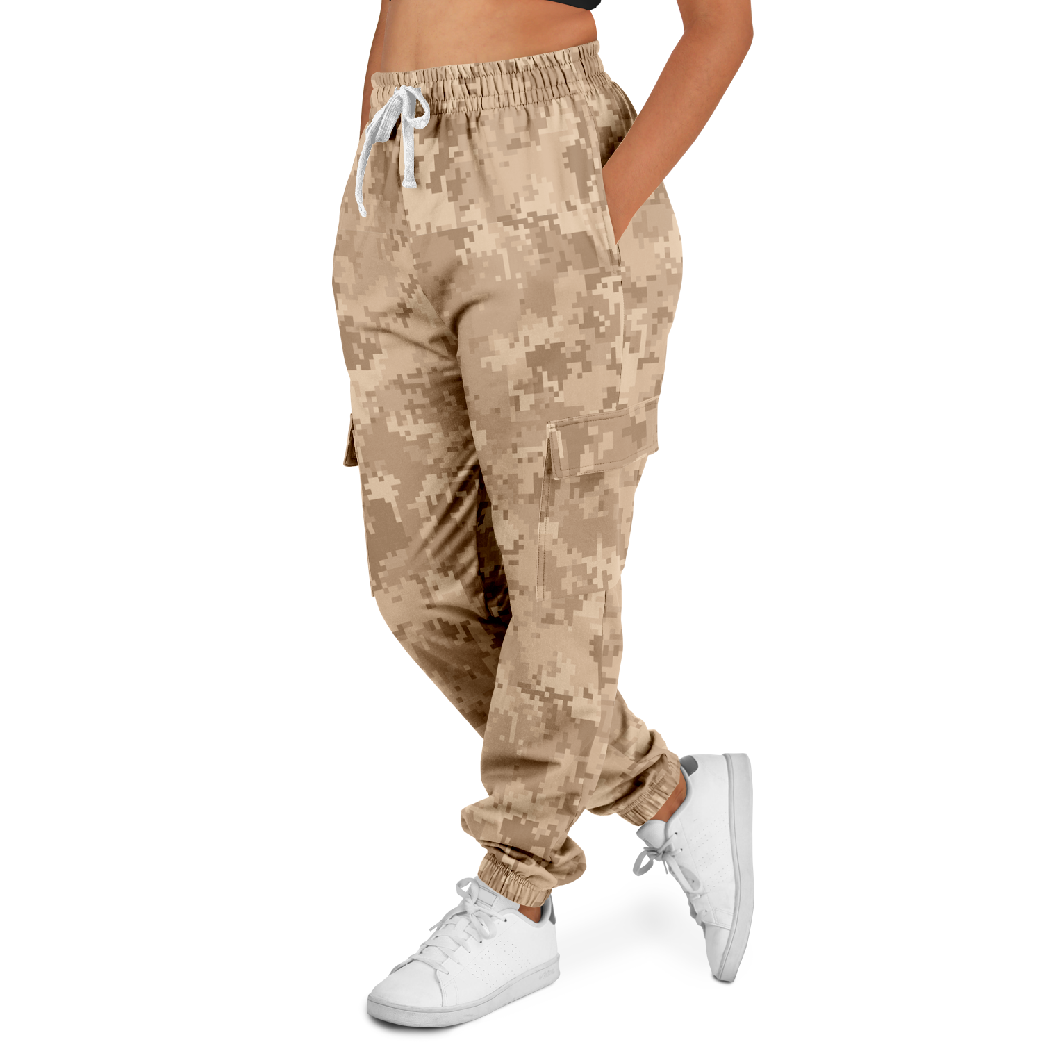 Brown Camo Cargo Pants | Pixel Camouflage | Unisex