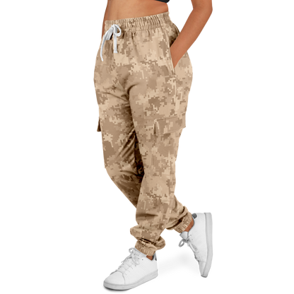 Brown Camo Cargo Pants | Pixel Camouflage | Unisex