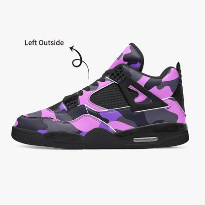 Camo Jordans AJ4 | Mixed Black, Pink & Indigo Camouflage