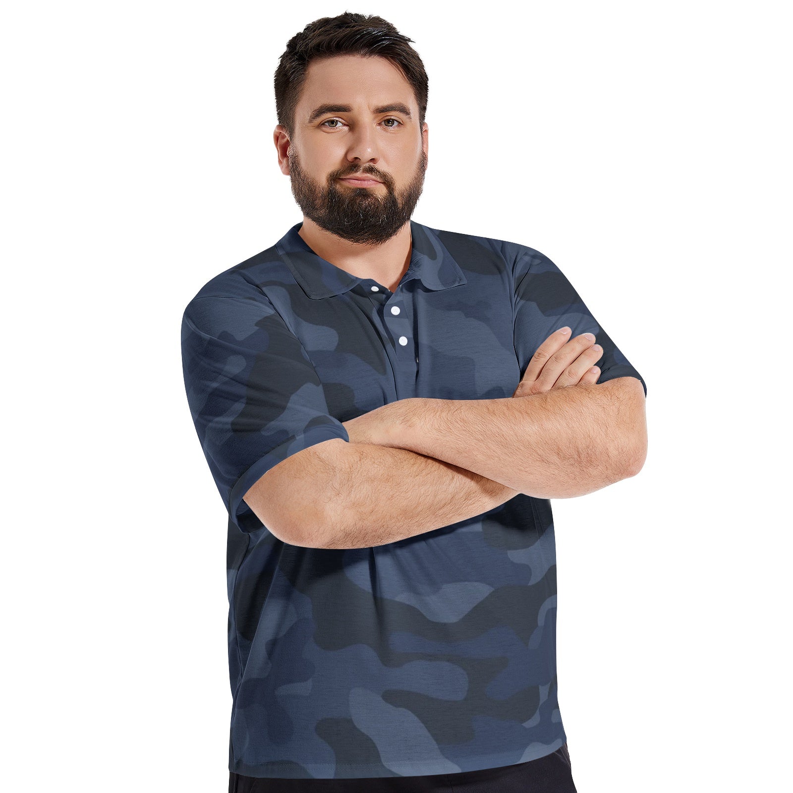 Camo Golf Shirt | Deep Blue Camouflage