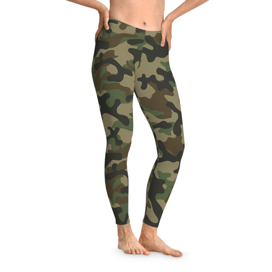 Brown Camo Leggings For Women | Mid Waist Fit