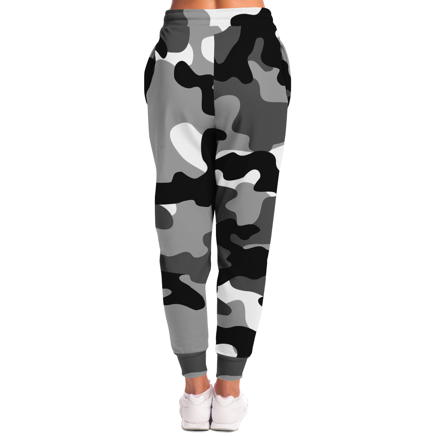 Camo Sweatpants | Unisex | Black, White & Gray Camouflage