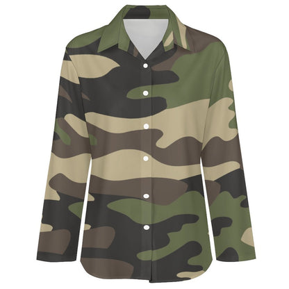 Women's Button-Up Camo Shirt | Classic Green