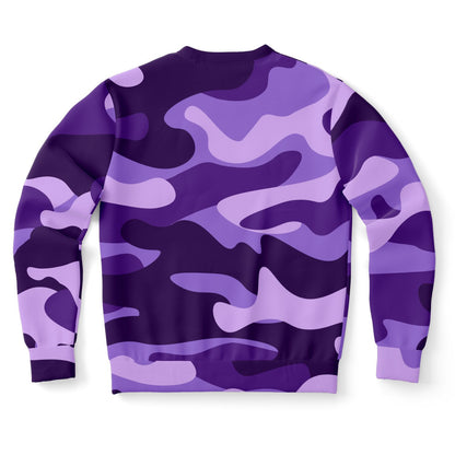 Camo Sweatshirt | Unisex | Purple, Blue & Mauve