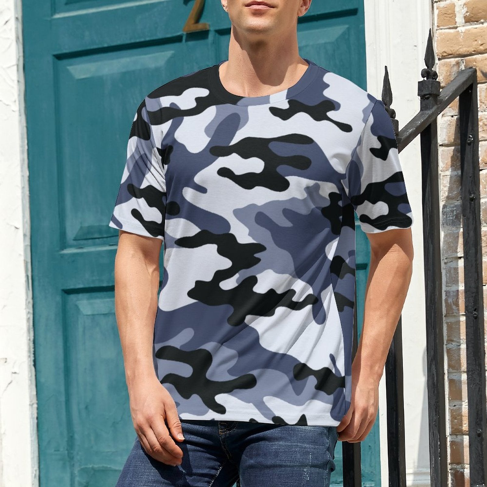 Camo Shirt | Light Blue Camouflage T