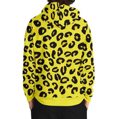 Leopard Hoodie | Black and Yellow Pattern | Unisex