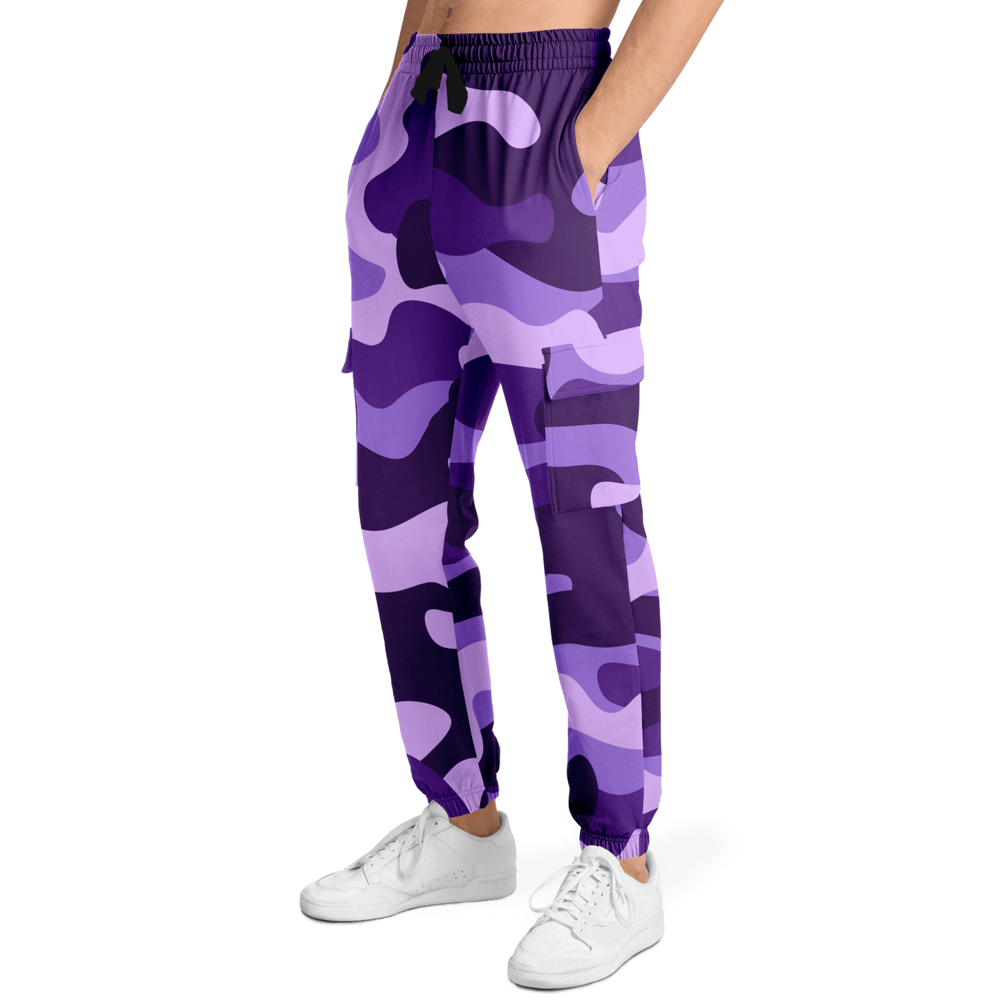 Camo Cargo Pants | Unisex | Purple, Blue & Mauve Camouflage