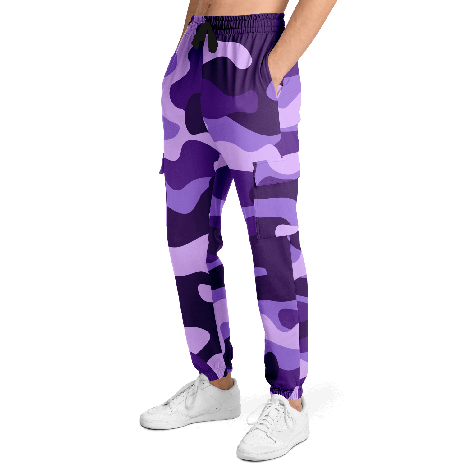 Camo Cargo Pants | Unisex | Purple, Blue & Mauve Camouflage