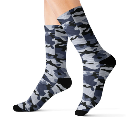 Camo Socks | Light Blue Camouflage