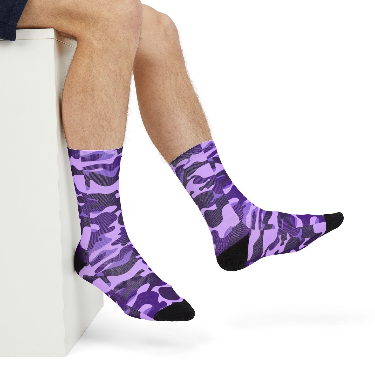 Camo Socks | Purple, Blue & Mauve | Sublimation Crew