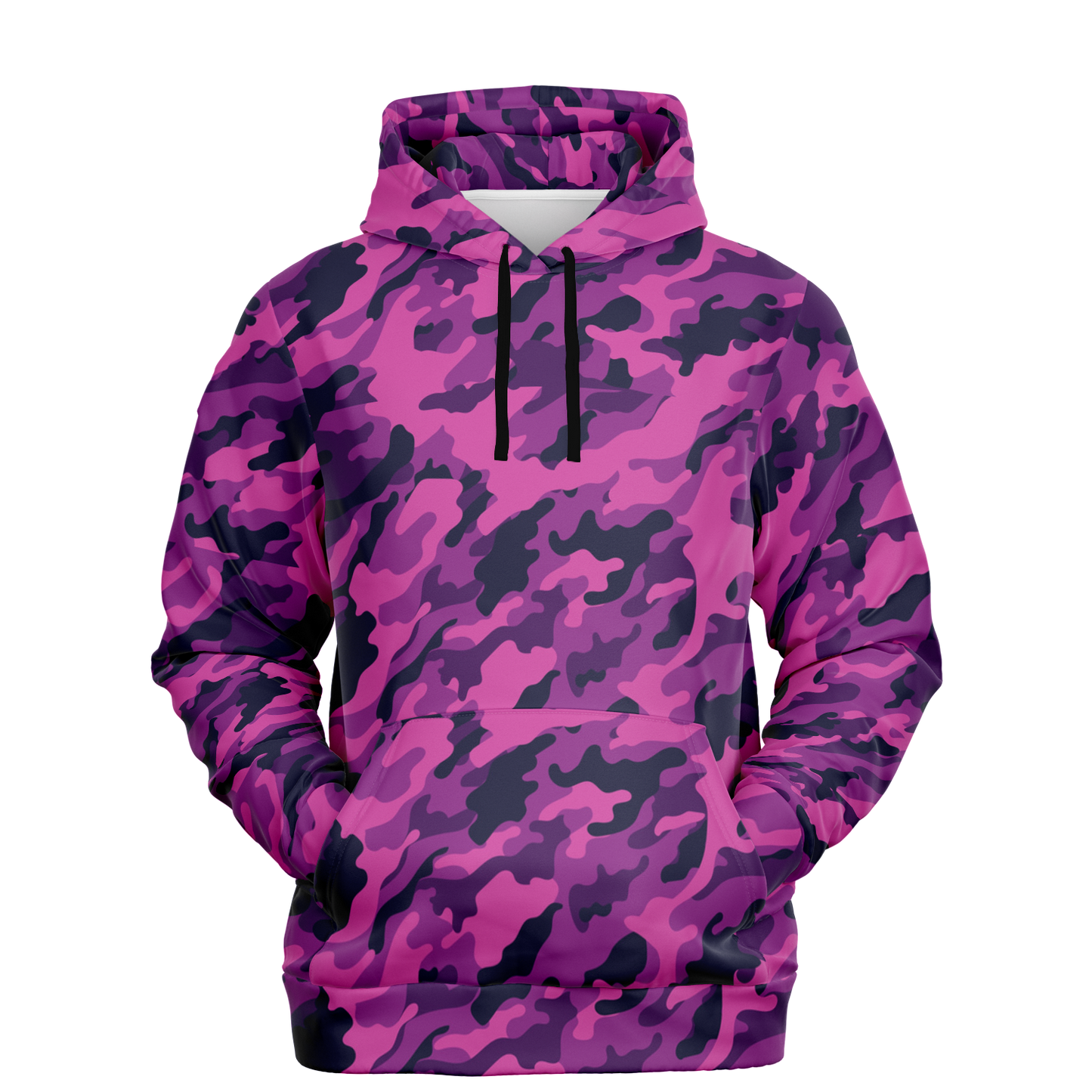 Pink Camo Hoodie | Blue & Magenta Mixed Camouflage