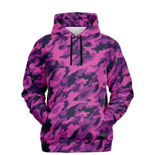 Pink Camo Hoodie | Blue & Magenta Mixed Camouflage