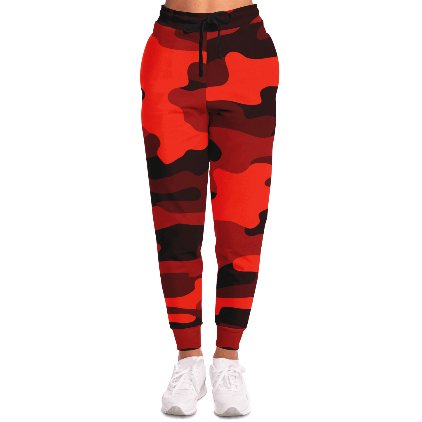 Camo Sweatpants | Unisex | Scarlet Red & Black