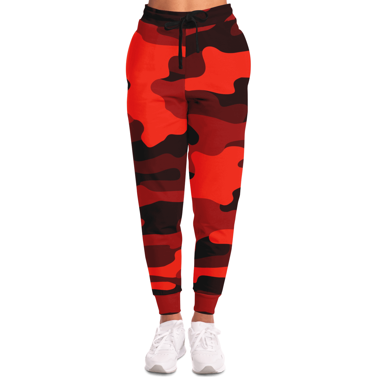 Camo Sweatpants | Unisex | Scarlet Red & Black