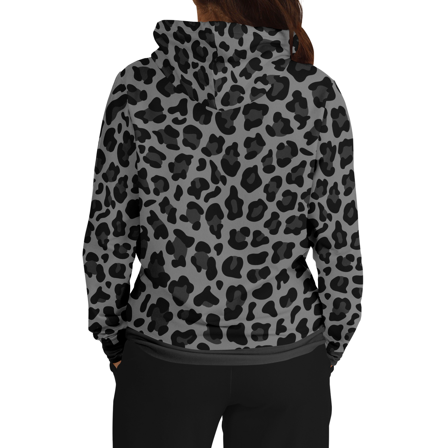 Leopard Hoodie | Black and Gray Pattern | Unisex