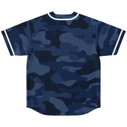 Camo Baseball Jersey | Deep Blue Camouflage