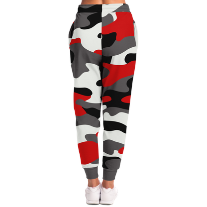 Camo Joggers | Unisex | Red, Black & White