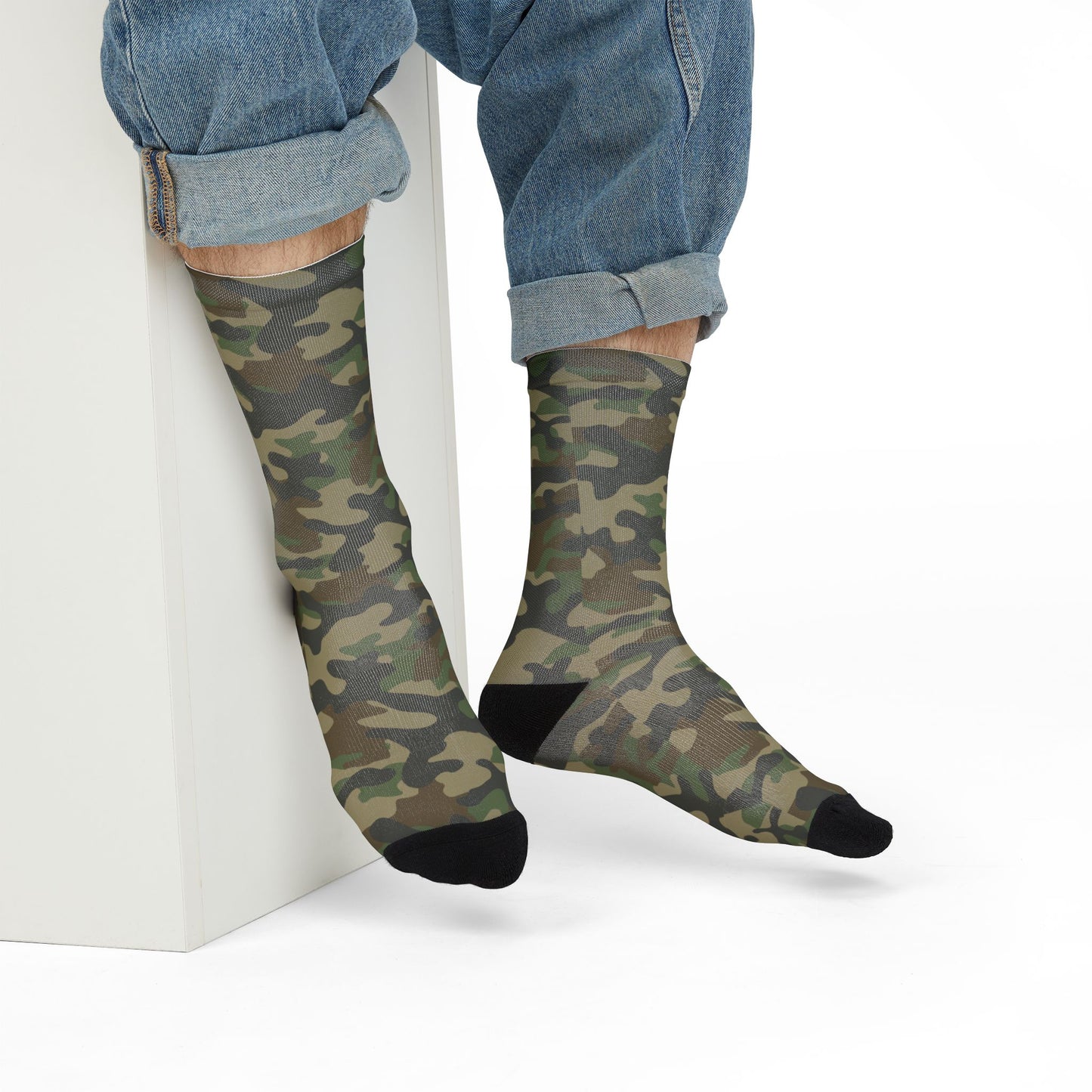 Camo Socks | Military Brown | Sublimation Crew