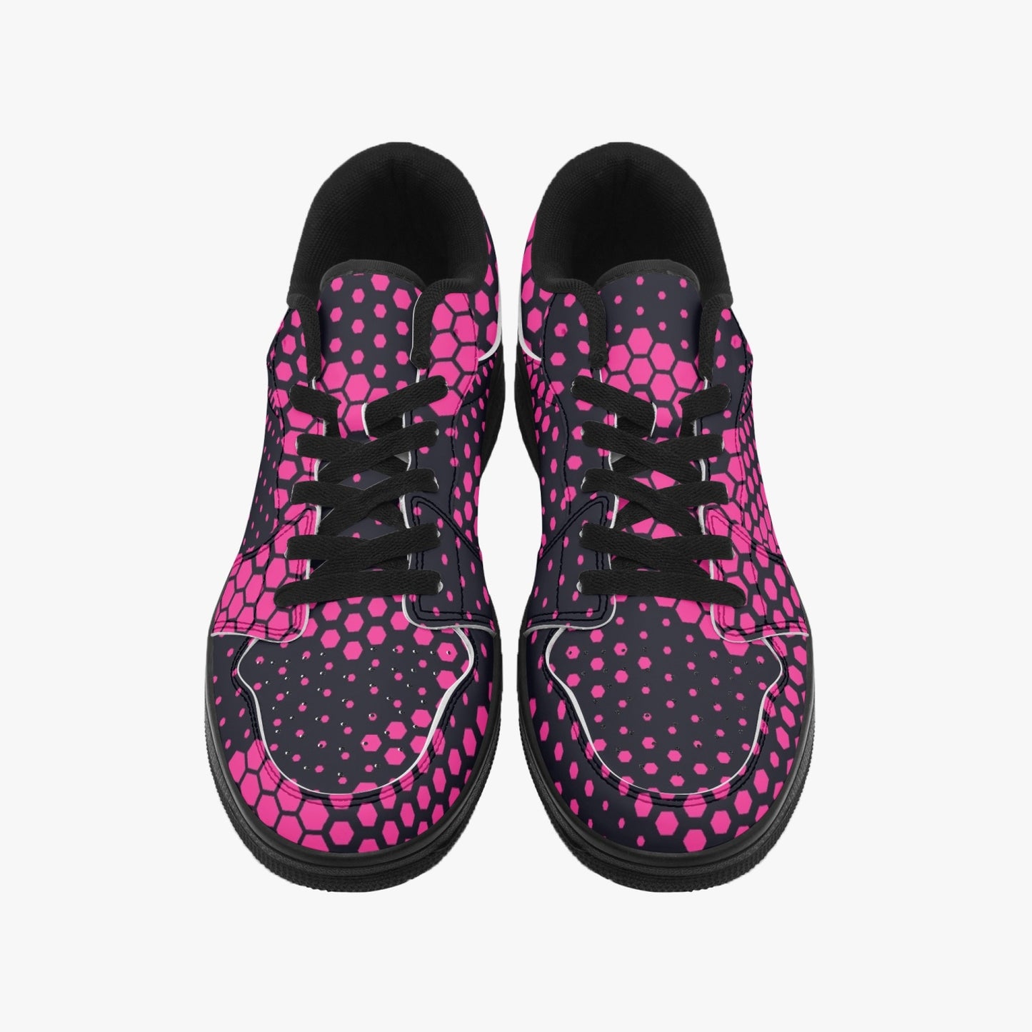 Camo Sneakers | Pink Digital Low-Top Leather Camouflage Shoes