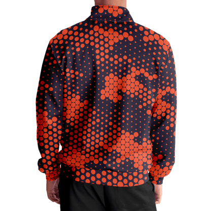 Camo Track Jacket | Orange & Blue Digital Camouflage