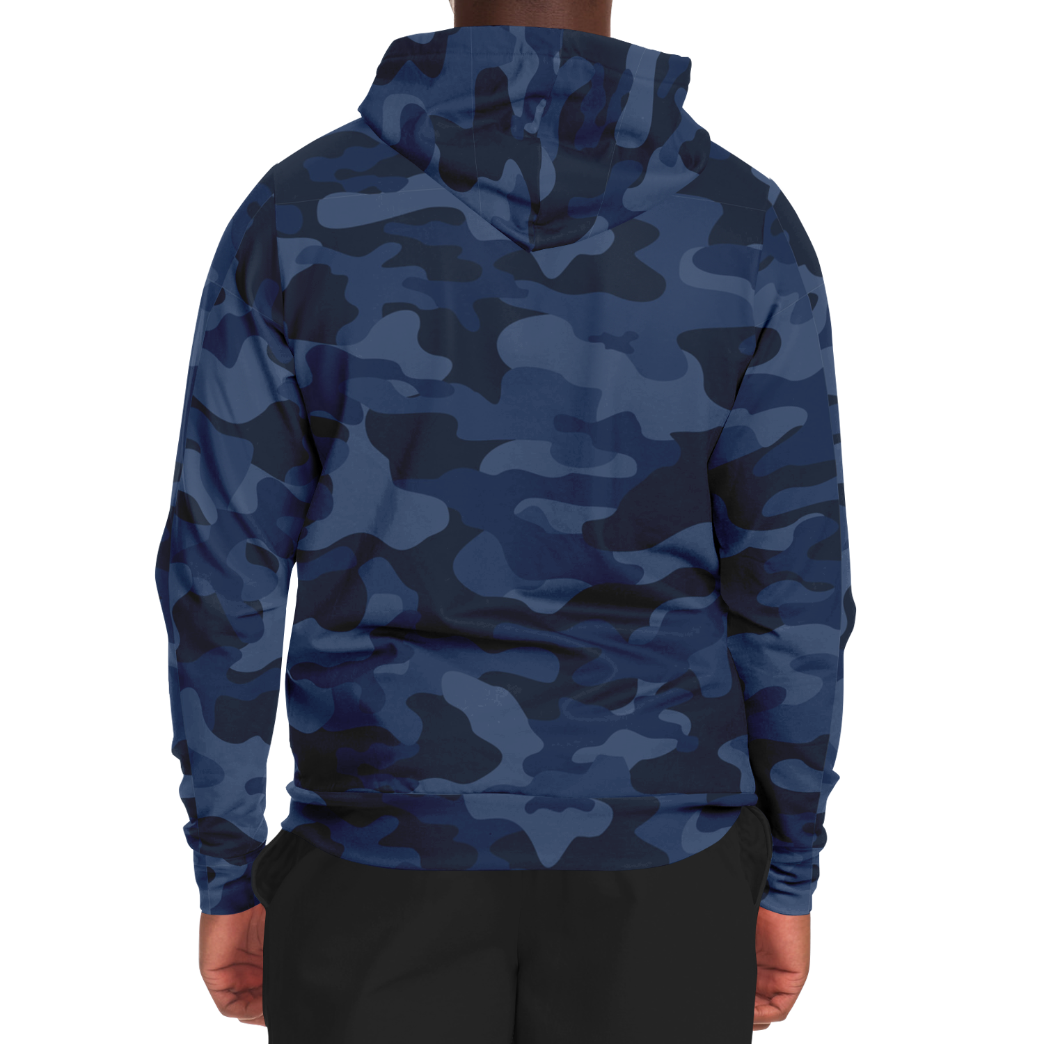 Zip-Up Hoodie | Deep Blue Camouflage