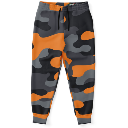 Camo Joggers | Unisex | Orange, Black & Gray