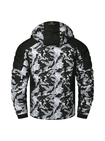 Camo Ski Jacket for Men: Hooded, Insulated, Regular Fit Outerwear