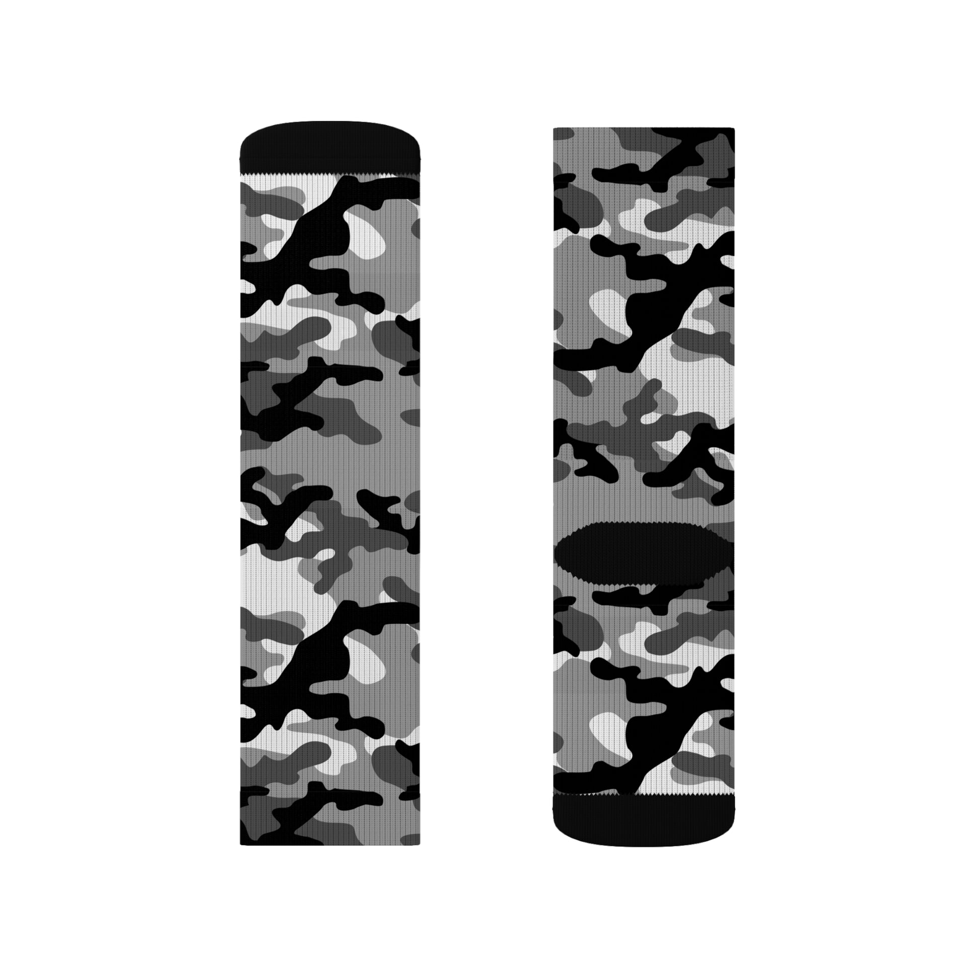 Camo Socks | Black, Gray & White Camouflage