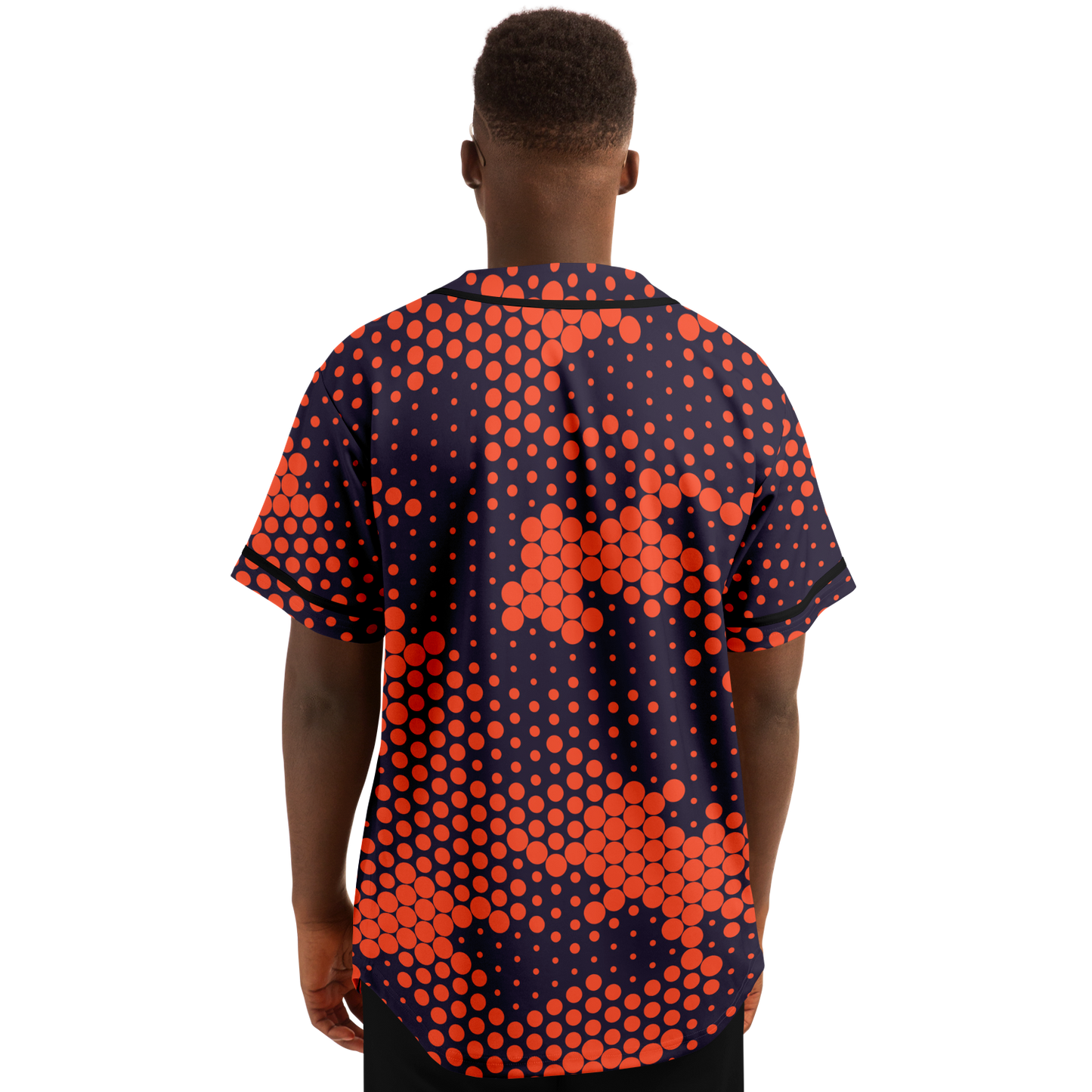 Camo Baseball Jersey | Orange & Blue Digital Camouflage