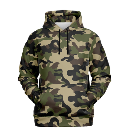 Army Brown Hoodie | Mixed Khaki and Jungle Green Camo