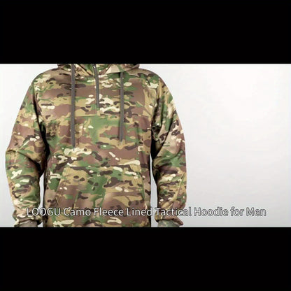 Camo Hunting Hoodie | Men's Wool Lined Warm Pullover