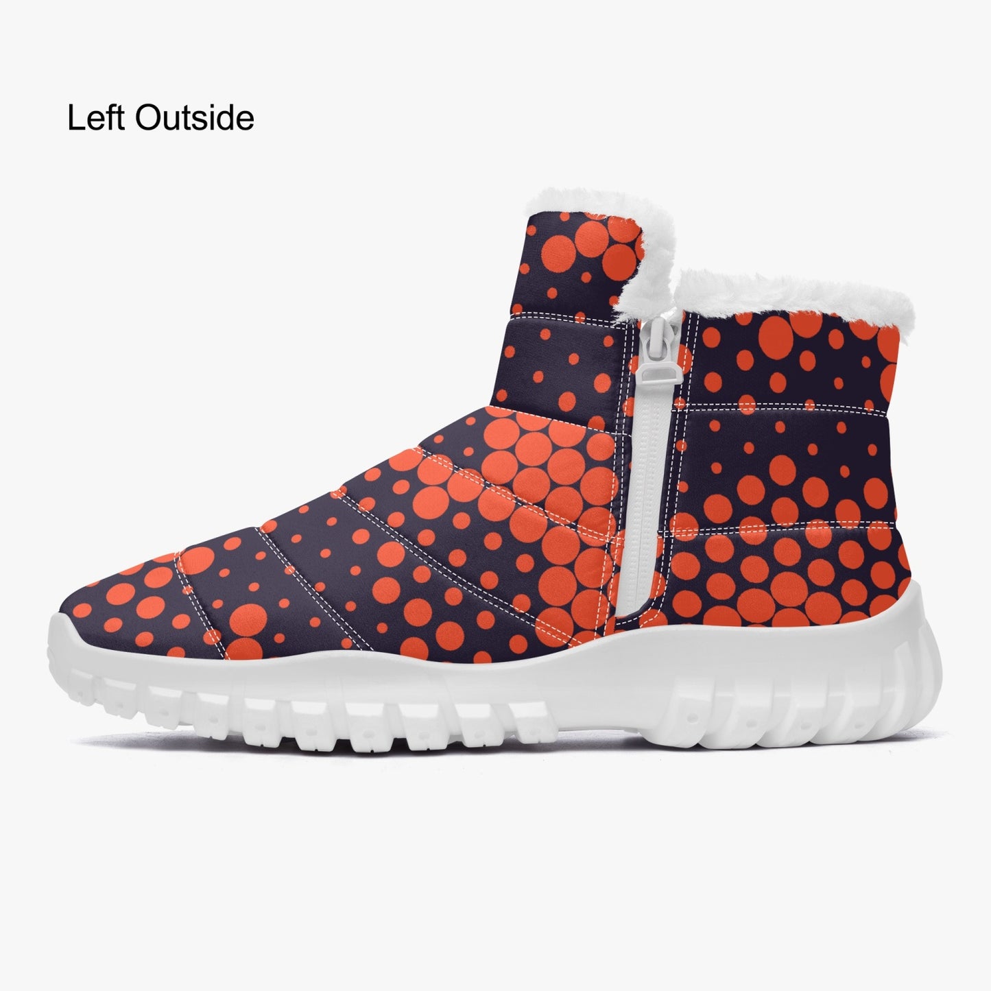 Camo Boots | Cotton-pad Fur Zipper Up | Orange and Blue