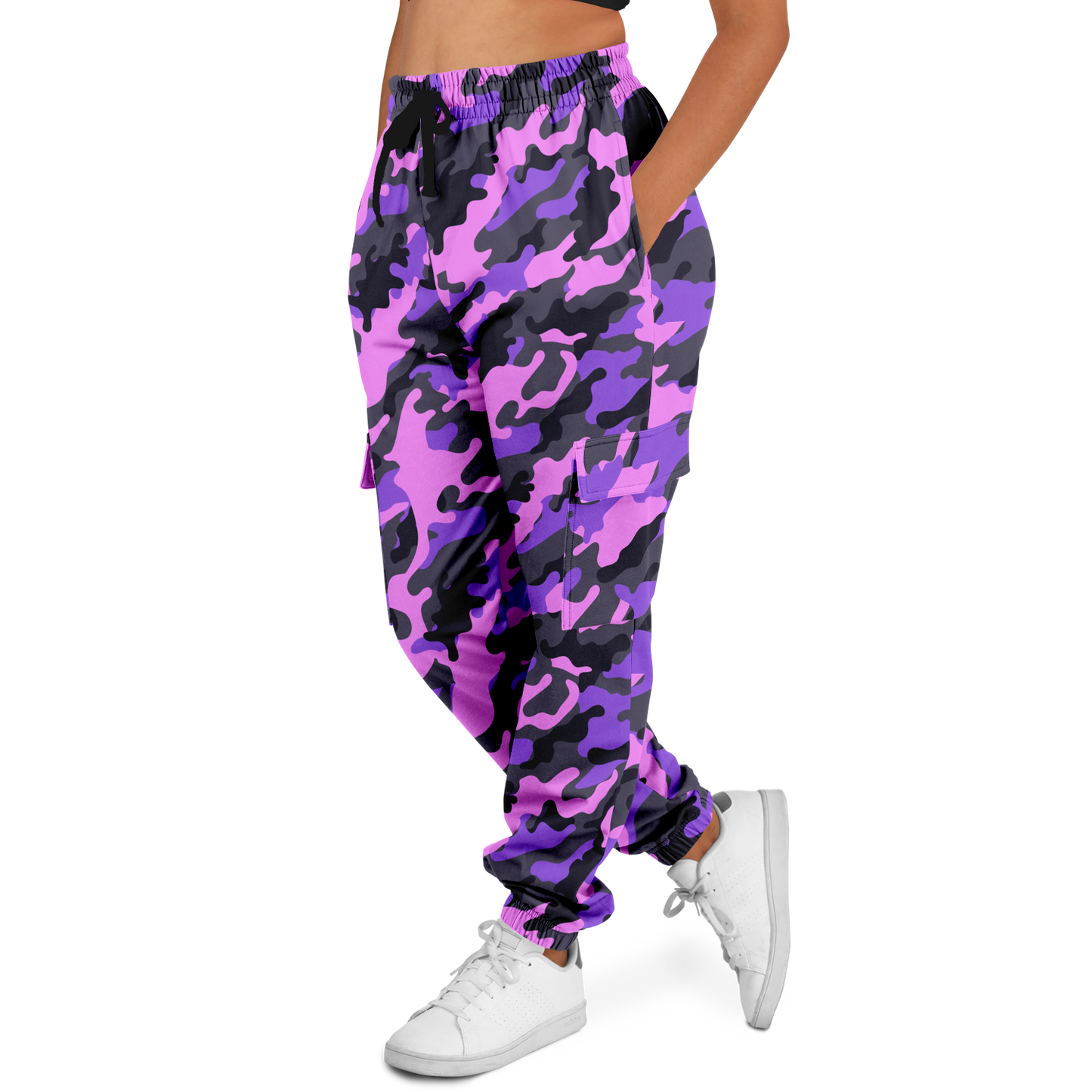 Pink Camo Cargo Pants | Black & Indigo | Unisex