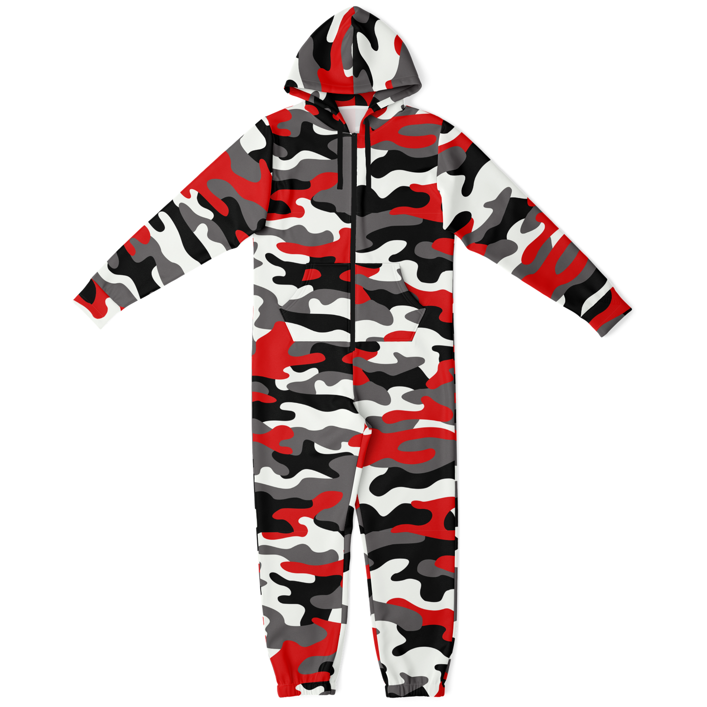 Camo Onesie | Red, Black, and White Camouflage