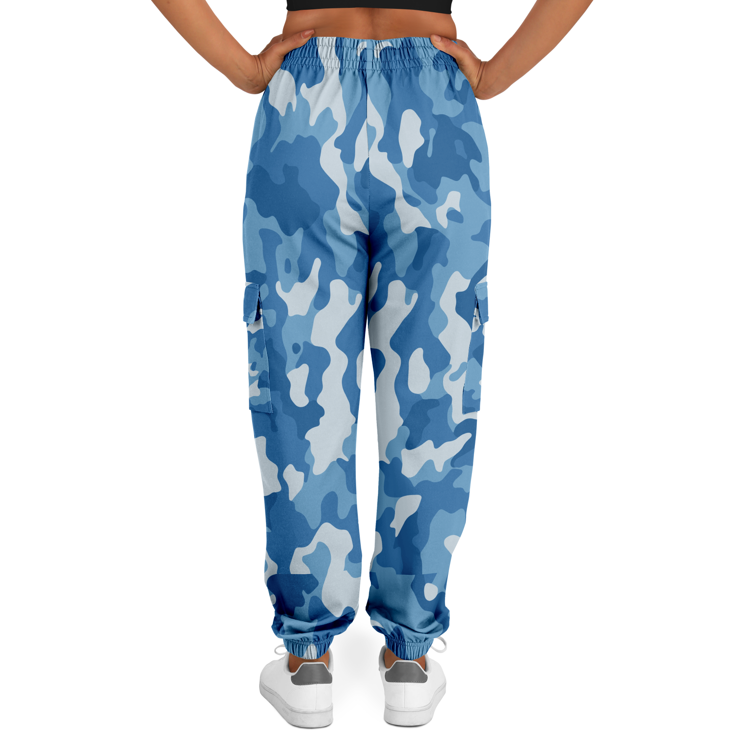 Military Blue Camo Cargo Sweatpants | Unisex