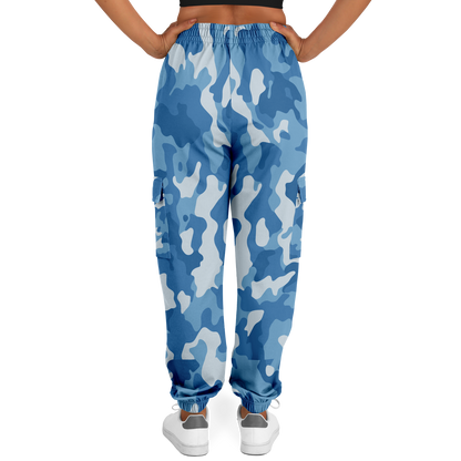 Military Blue Camo Cargo Sweatpants | Unisex