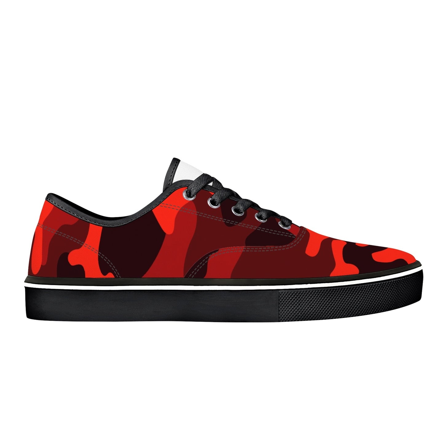 Camo Skate Shoes | Scarlet Red & Black Camouflage