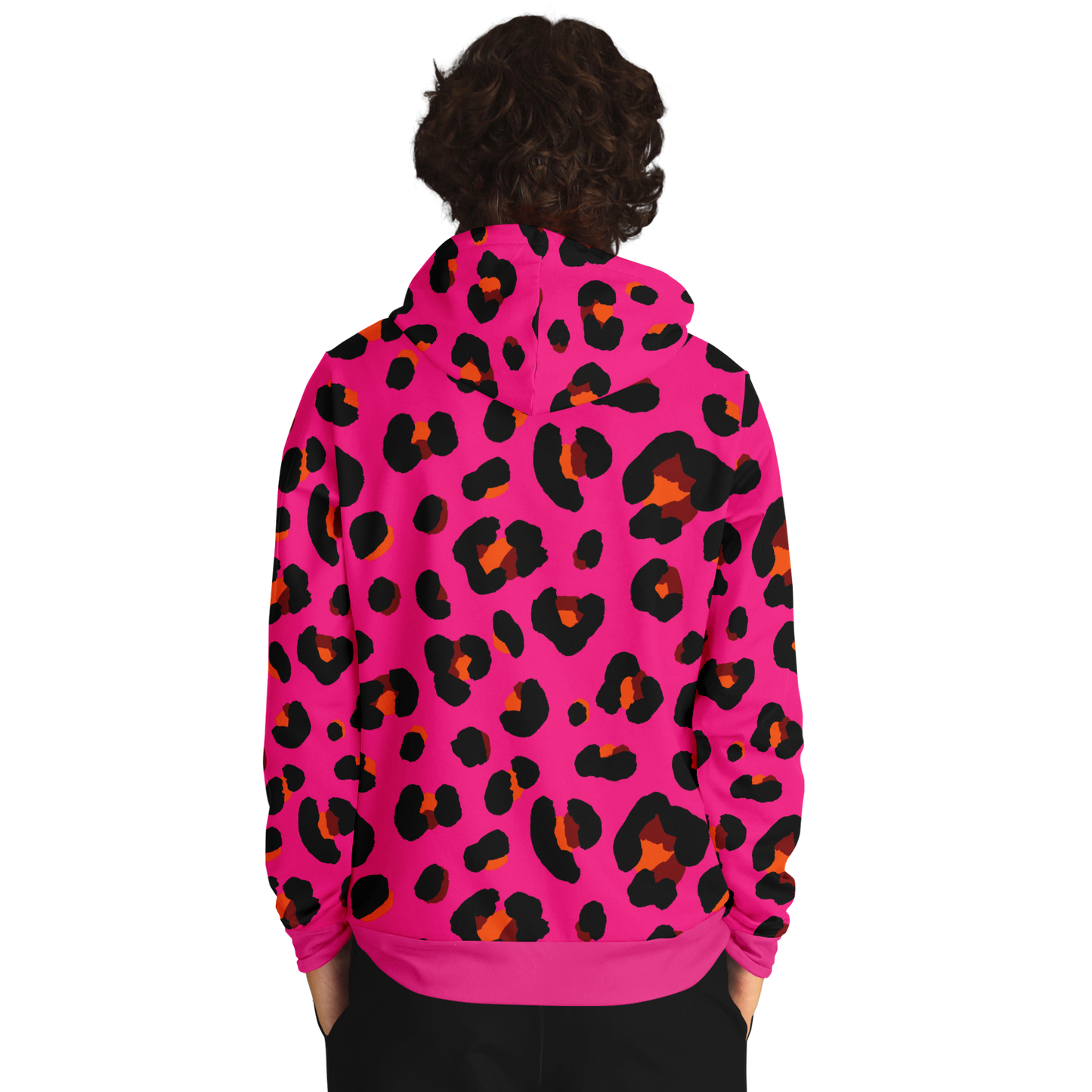 Leopard Hoodie | Cerise Pink, Orange and Black