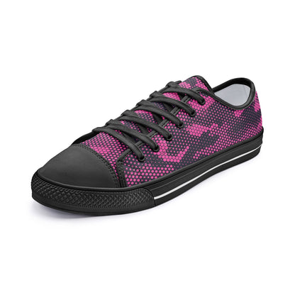 Camo Shoes | Low Top Canvas | Digital Pink Camouflage