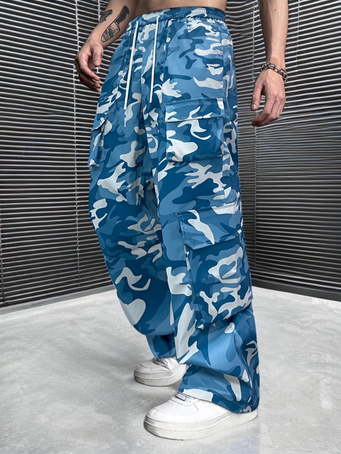 Men's Camo Cargo Pants | Loose Fit, Multi-Pocket Design