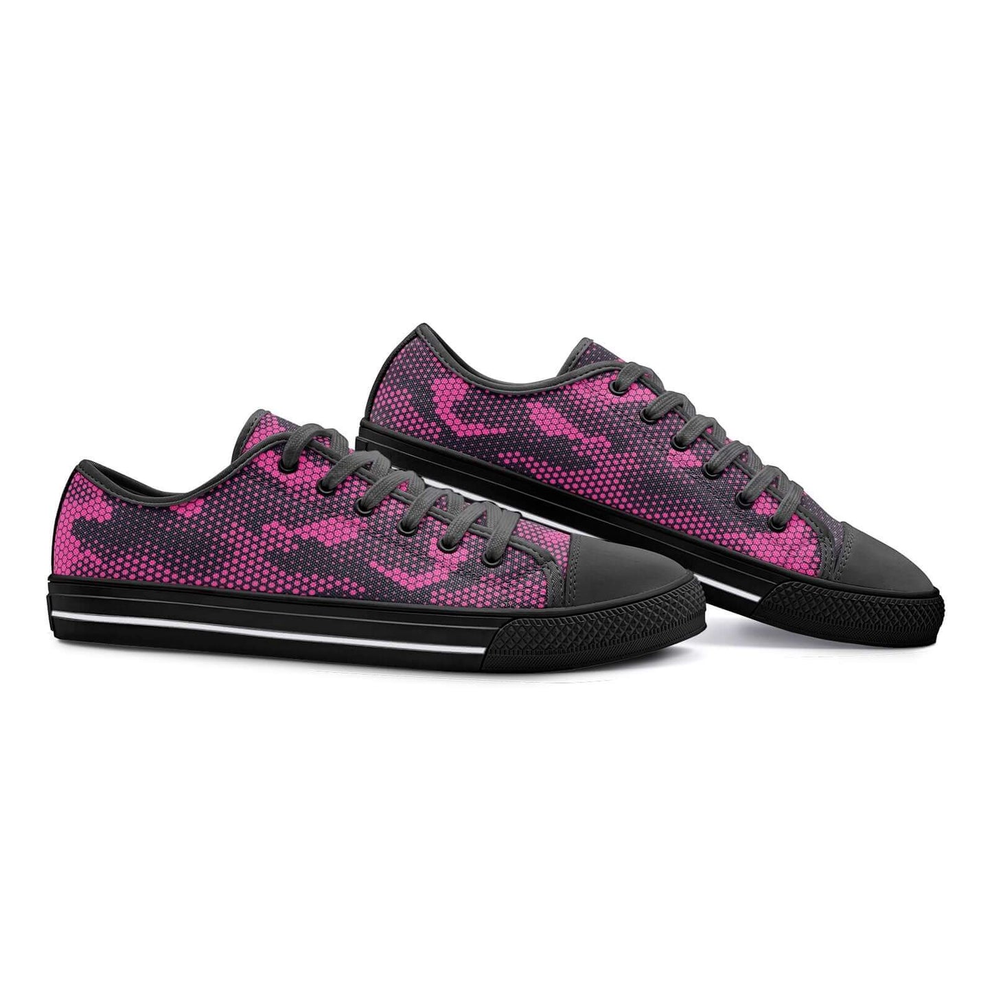 Camo Shoes | Low Top Canvas | Digital Pink Camouflage