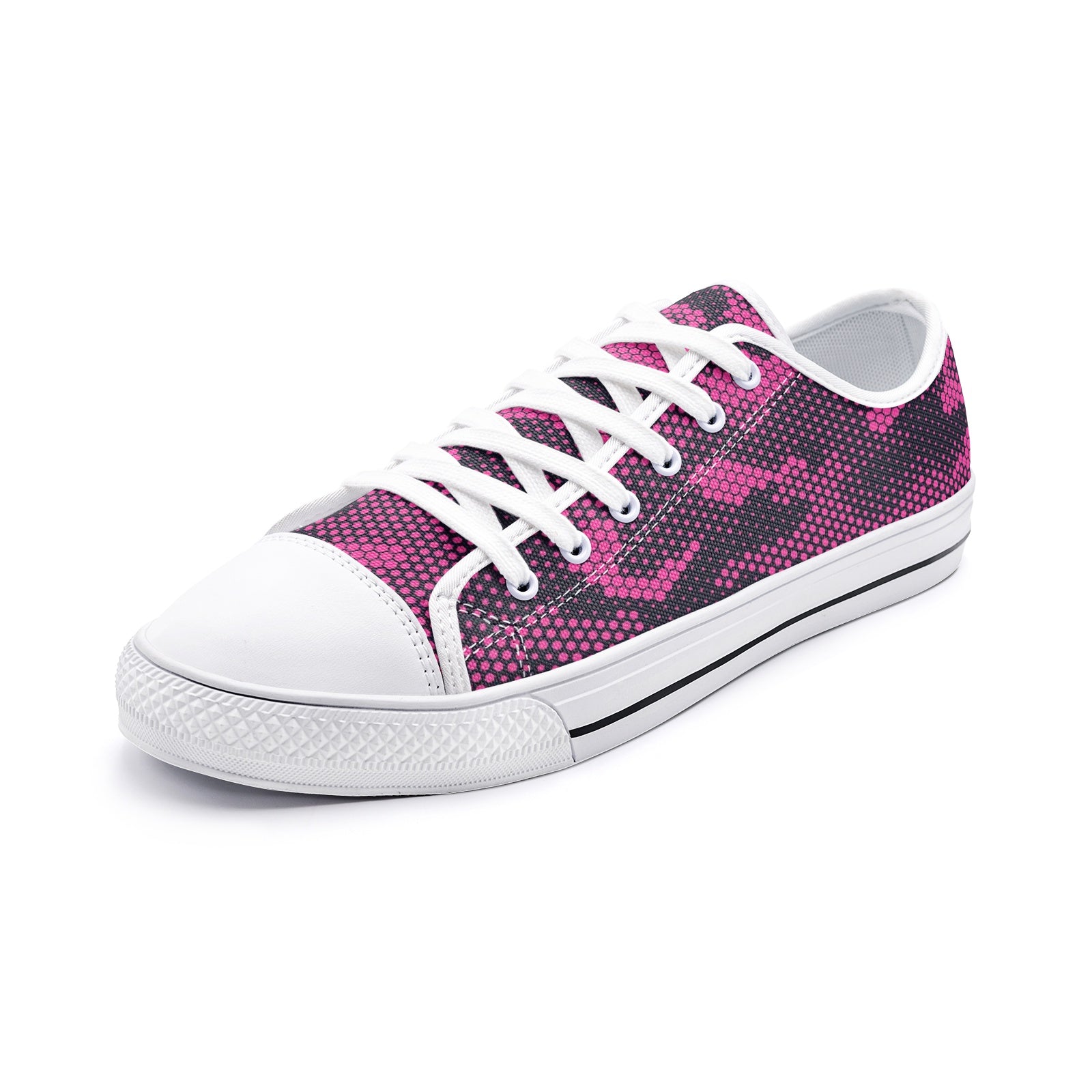 Camo Shoes | Low Top Canvas | Digital Pink Camouflage