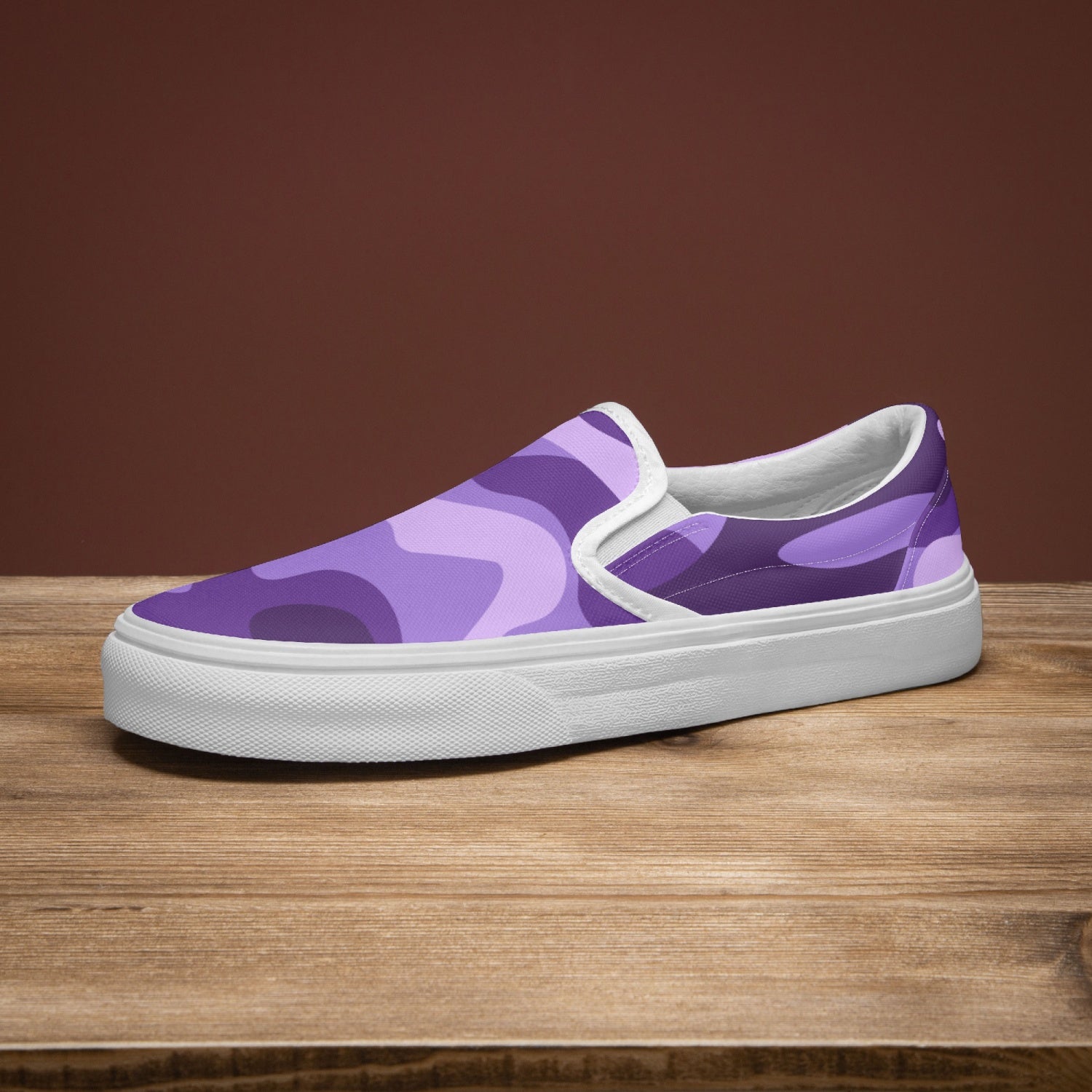 Camo Slip-On Shoes | Purple, Blue and Mauve