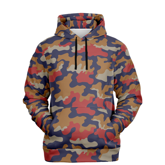 Camo Hoodie | Peach, French Beige and Purple Camouflage