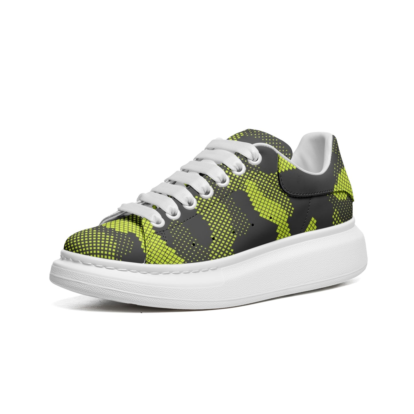 Oversized McQueen Sneakers | Green Dotted Camo